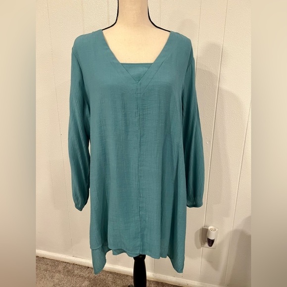 ST John’s Bay teal green tunic top - Picture 5 of 9